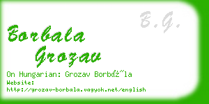 borbala grozav business card